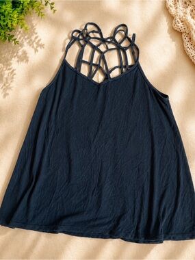 American Eagle Outfitters Black Strappy Back Tank Top